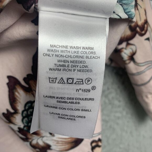 Lauren Ralph Lauren Shirt Womens 3X Pink Floral Button Front Long Sleeve Plus - Picture 7 of 15
